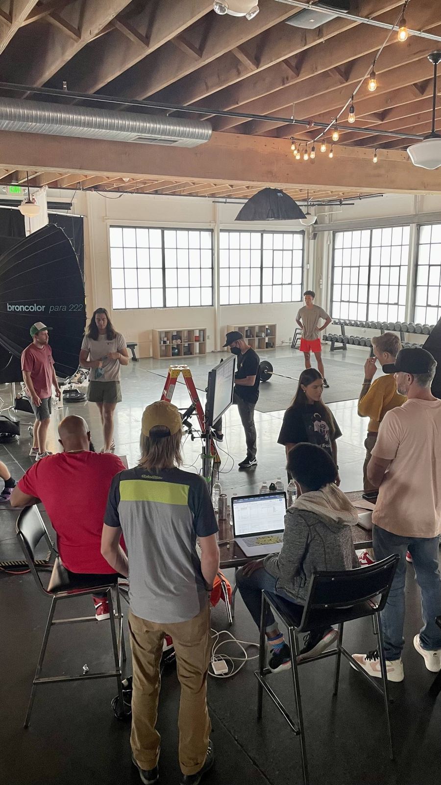 On set at a Nike shoot