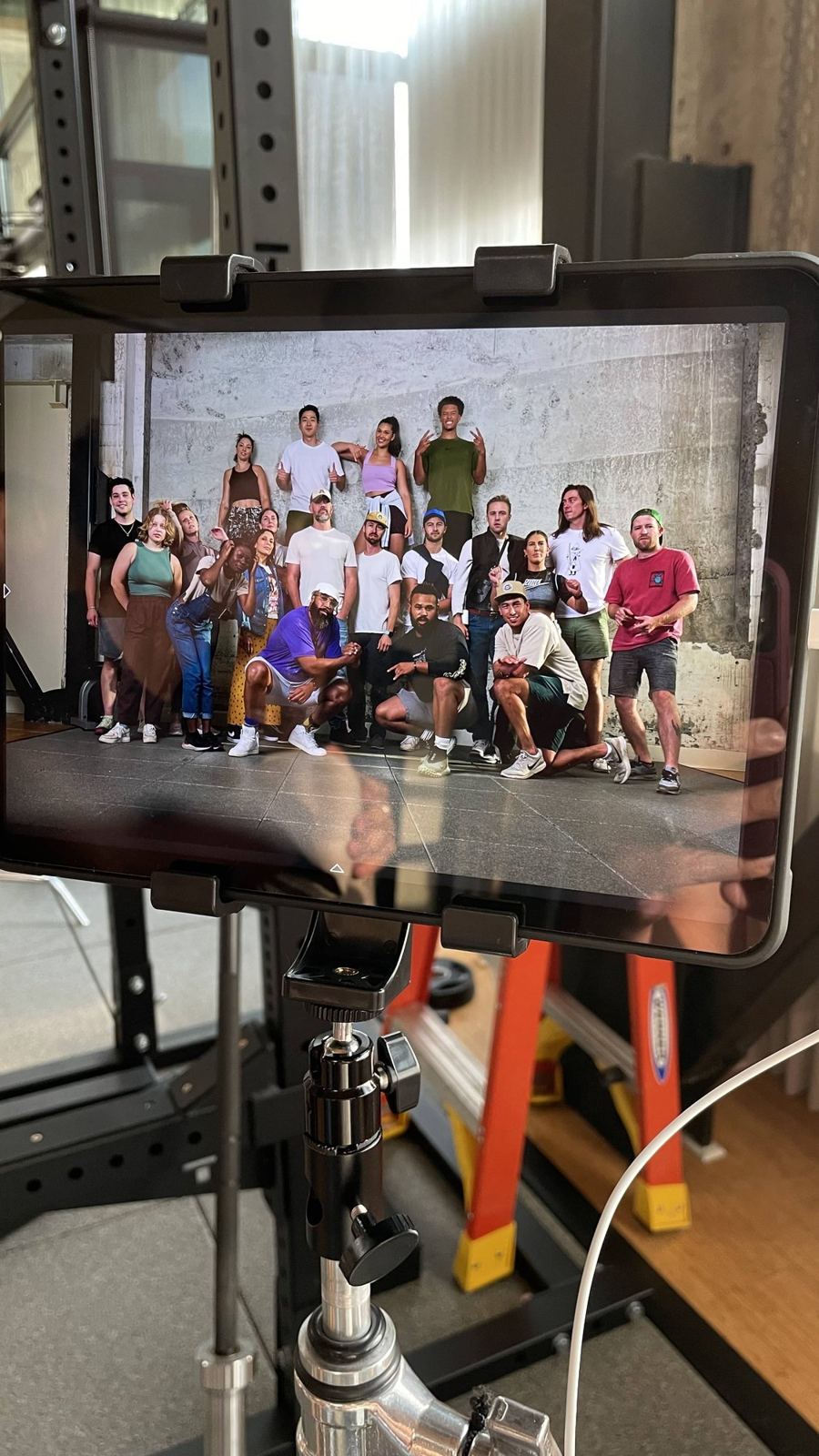 On set at a Nike shoot
